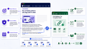 Anatomy of a high-quality backlink showing relevance, source credibility, contextual placement, natural anchor text, and referral traffic potential